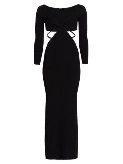 Cult Gaia Enzo Knit Cut-Out Maxi Dress