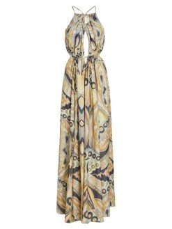 Black Halo And Cult Gaia store 13 Cult Gaia Aphrodite Cut-Out Drawstring Dress