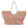 Cult Gaia Naima Raffia Chain-Trim Tote Off White