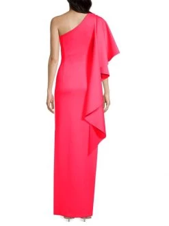 Black Halo Odella Asymmetric Draped Neoprene Gown -Black Halo And Cult Gaia store unnamed file 108