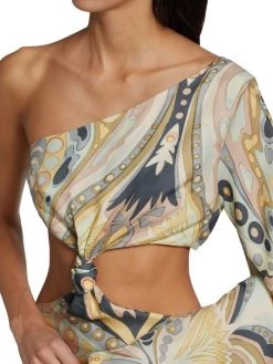 Cult Gaia Lucy One-Sleeve Cut-Out Minidress -Black Halo And Cult Gaia store unnamed file 1090