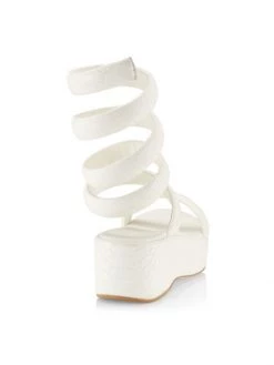 Cult Gaia Gabi Snake-Embossed Leather Wrap Sandals -Black Halo And Cult Gaia store unnamed file 1094