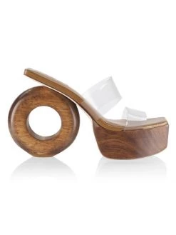 Cult Gaia Remi Platform Vinyl Sandals