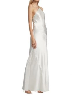 Cult Gaia Ophelia Satin & Chain-Link Gown -Black Halo And Cult Gaia store unnamed file 1112