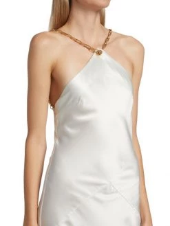 Cult Gaia Ophelia Satin & Chain-Link Gown -Black Halo And Cult Gaia store unnamed file 1114