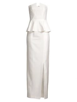 Black Halo Lena Peplum Gown