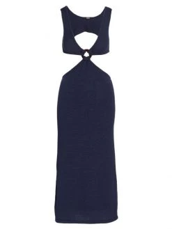 Cult Gaia Bank Cut-Out Knit Maxi Dress Off White -Black Halo And Cult Gaia store unnamed file 1236