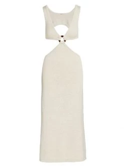 Cult Gaia Bank Cut-Out Knit Maxi Dress Off White -Black Halo And Cult Gaia store unnamed file 1237