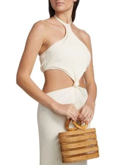 Cult Gaia Cameron Rib-Knit Knotted Midi-Dress -Black Halo And Cult Gaia store unnamed file 1247