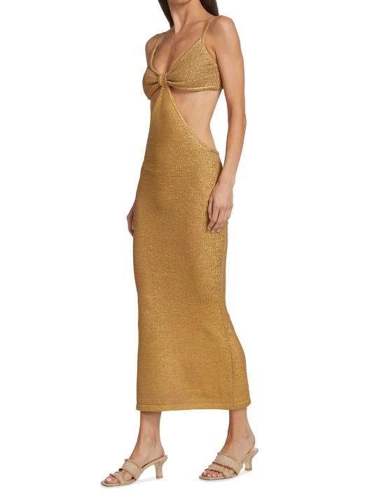 Cult Gaia Serita Cut-out Maxi Dress Gold 2 Cult Gaia Serita Cut-out Maxi Dress Gold - Image 2