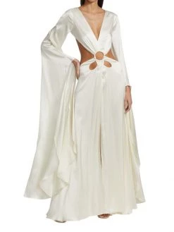 Cult Gaia Jasmin Cut-Out Silk Gown -Black Halo And Cult Gaia store unnamed file 1256