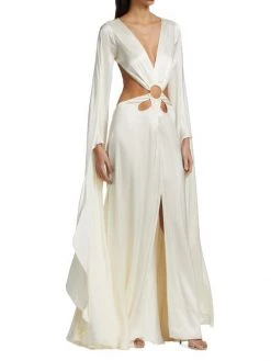 Cult Gaia Jasmin Cut-Out Silk Gown -Black Halo And Cult Gaia store unnamed file 1257