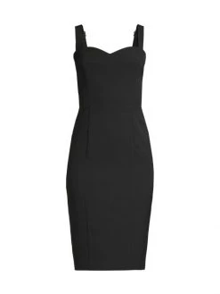 Black Halo Sybil Back-Bow Sheath Dress