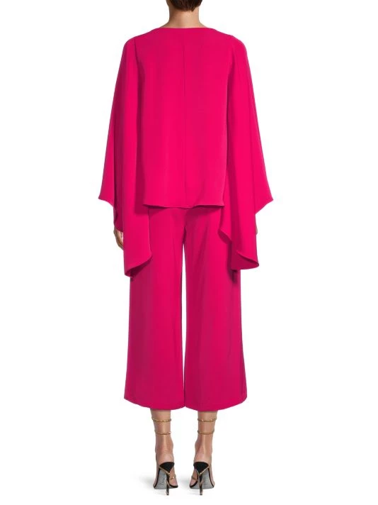 Black Halo Joss 2-Piece Draped Crepe Back Satin Crop Jumpsuit 5 Black Halo Joss 2-Piece Draped Crepe Back Satin Crop Jumpsuit - Image 5