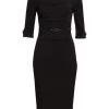 Black Halo Jackie O Three-Quarter Sleeve Dress