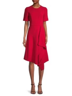 Black Halo Crete Tailored Ruffle Midi Dress 8 Black Halo Crete Tailored Ruffle Midi Dress -Black Halo And Cult Gaia store unnamed file 252