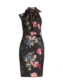 Black Halo Von Floral Sheath Dress
