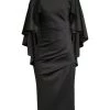 Black Halo Lotus Satin Cocktail Dress