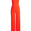 Black Halo Joaquin Sleeveless Wide-Leg Jumpsuit Orange Tang