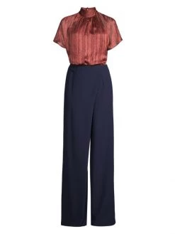 Black Halo Cash Short-Sleeve Jumpsuit