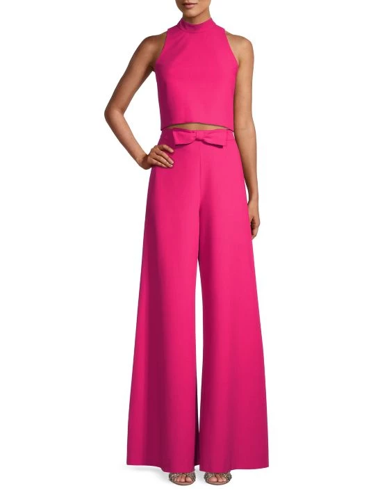 Black Halo Two-Piece Odilia Crop Top & Pants Set 2 Black Halo Two-Piece Odilia Crop Top & Pants Set - Image 2