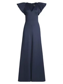 Black Halo Queen A-Line Satin Gown