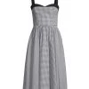 Black Halo Sybil Gingham Tie-Back Dress