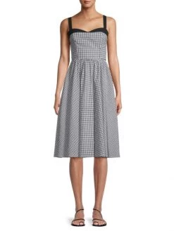 Black Halo Sybil Gingham Tie-Back Dress -Black Halo And Cult Gaia store unnamed file 405