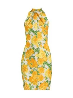 Black Halo Zana Sleeveless Floral Minidress