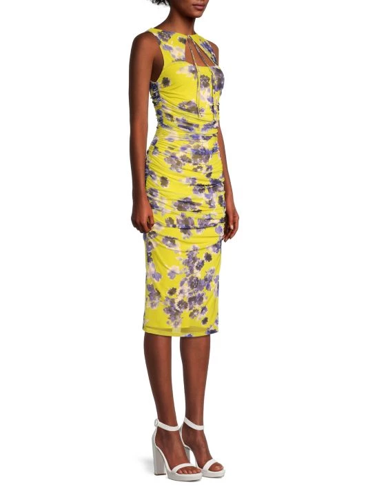 Black Halo Rosalia Ruched Sheath Dress 4 Black Halo Rosalia Ruched Sheath Dress - Image 4