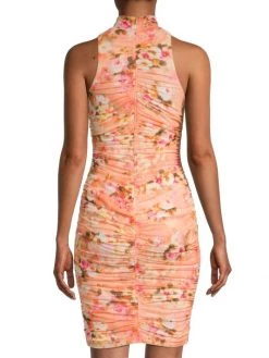 Black Halo Kobe Ruched Floral Mesh Dress -Black Halo And Cult Gaia store unnamed file 458