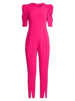 Black Halo Russo Puff-Sleeve Jumpsuit