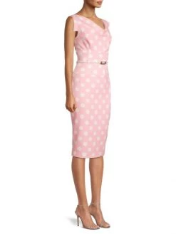 Black Halo Jackie O Belted Polka Dot Techno Knit Dress -Black Halo And Cult Gaia store unnamed file 481