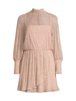 Black Halo Gavin Metallic Minidress