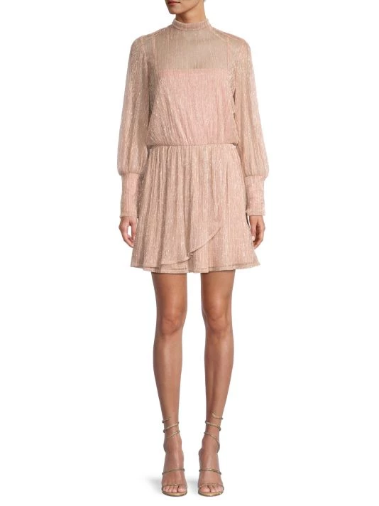 Black Halo Gavin Metallic Minidress 2 Black Halo Gavin Metallic Minidress - Image 2