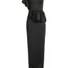 Black Halo Noble One-Shoulder Column Gown