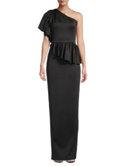 Black Halo Noble One-Shoulder Column Gown -Black Halo And Cult Gaia store unnamed file 516