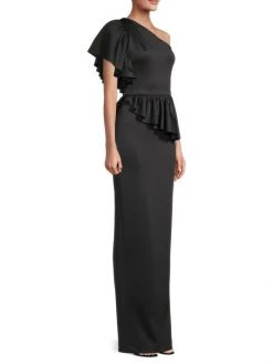 Black Halo Noble One-Shoulder Column Gown -Black Halo And Cult Gaia store unnamed file 517