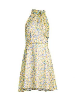 Black Halo Audrey Bow-Neck Minidress