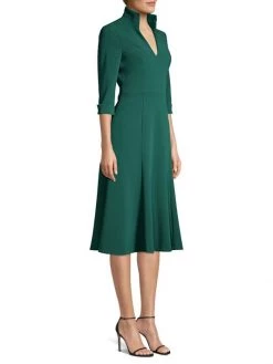 Black Halo Kensington Stand-Collar Fit & Flare Dress Pacific Blue -Black Halo And Cult Gaia store unnamed file 588