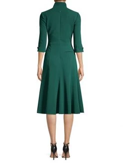 Black Halo Kensington Stand-Collar Fit & Flare Dress Pacific Blue -Black Halo And Cult Gaia store unnamed file 589