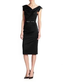 Black Halo Belted Sheath Dress -Black Halo And Cult Gaia store unnamed file 59