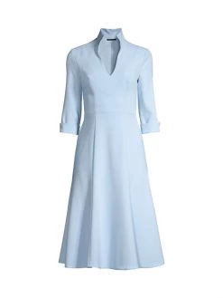 Black Halo Kensington Stand-Collar Fit & Flare Dress Pacific Blue -Black Halo And Cult Gaia store unnamed file 591