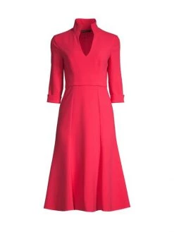 Black Halo Kensington Stand-Collar Fit & Flare Dress Pacific Blue -Black Halo And Cult Gaia store unnamed file 593