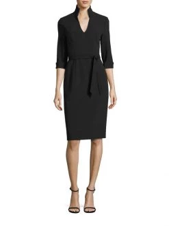 Black Halo Madeline Tie-Front Sheath Dress -Black Halo And Cult Gaia store unnamed file 646