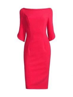 Black Halo Petal Sleeve Dress Pacific Blue