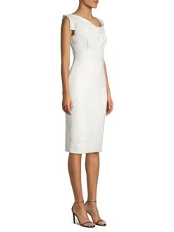 Black Halo Jackie Metallic Draped Sheath Dress -Black Halo And Cult Gaia store unnamed file 655