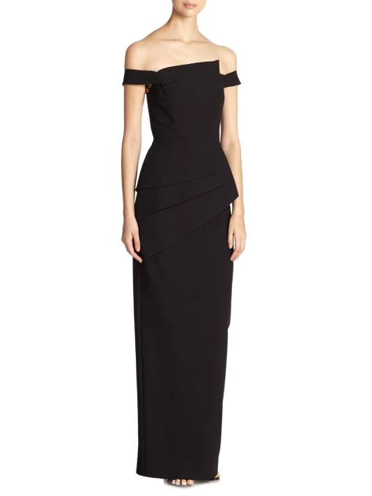 Black Halo La Reina Off-The-Shoulder Gown 2 Black Halo La Reina Off-The-Shoulder Gown - Image 2