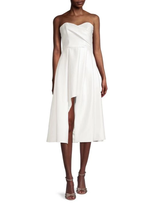 Black Halo Caine Front Vent A-Line Cocktail Dress 2 Black Halo Caine Front Vent A-Line Cocktail Dress - Image 2