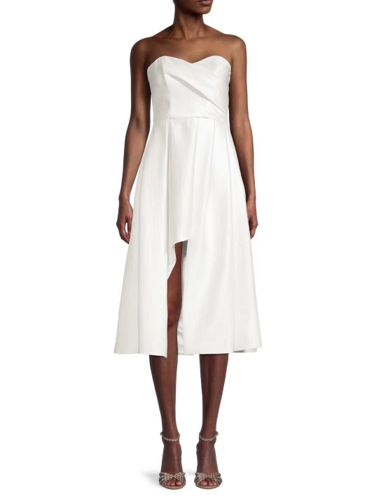 Black Halo Caine Front Vent A-Line Cocktail Dress 3 Black Halo Caine Front Vent A-Line Cocktail Dress - Image 3